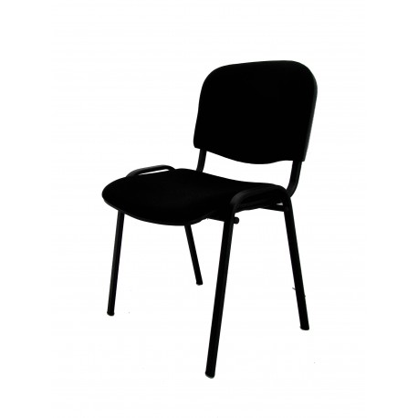 Krzesło konferencyjne ISO materiałowe czarne